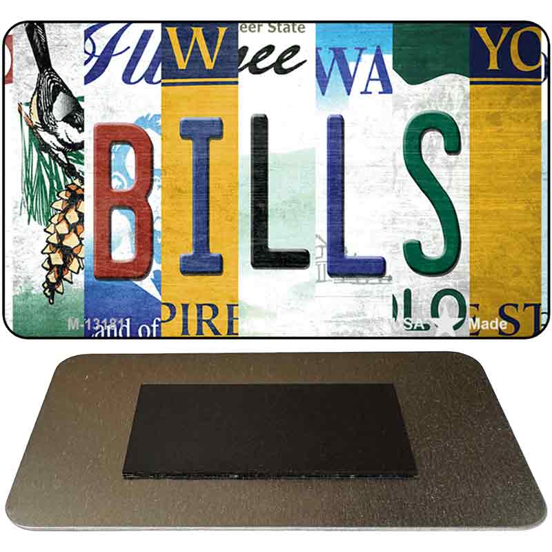 Bills Strip Art Novelty Metal Magnet M-13181