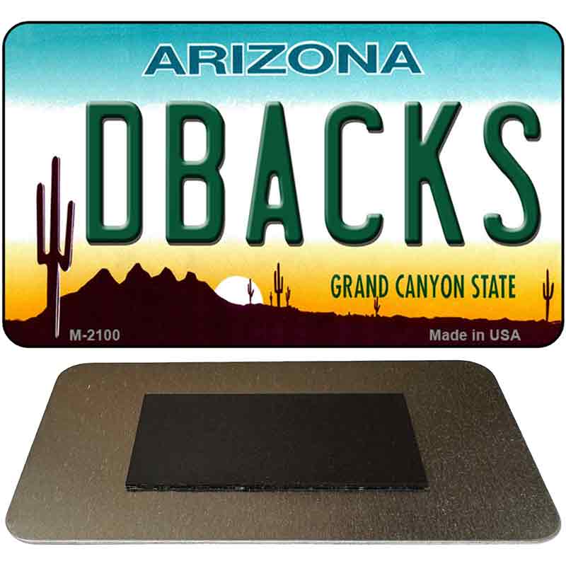 Dbacks Arizona State License Plate Tag Magnet M-2100