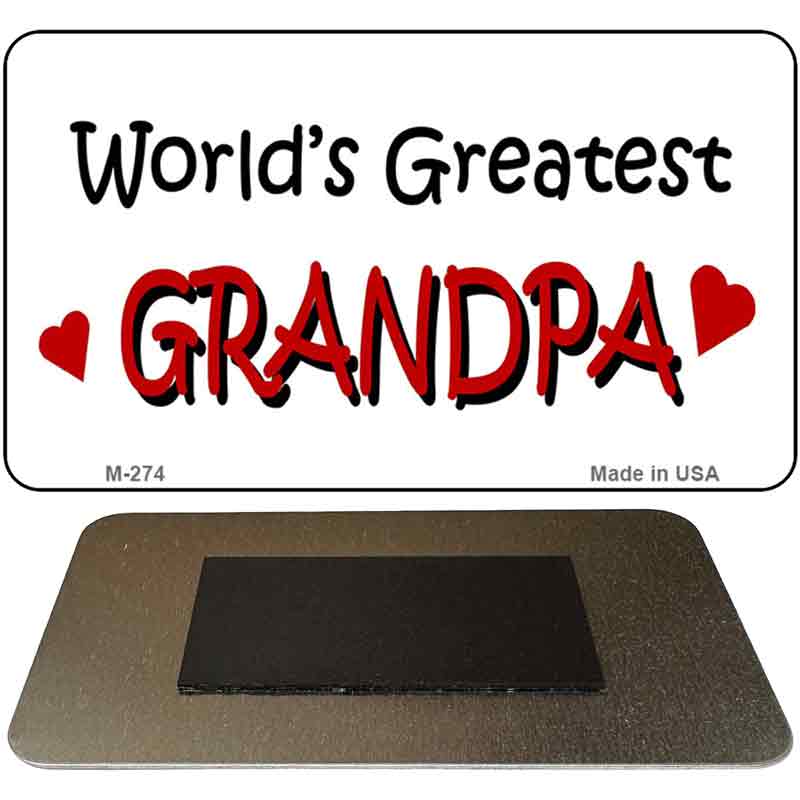 Worlds Greatest Grandpa Novelty Metal Magnet M-274