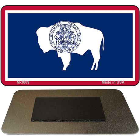 Wyoming State Flag Novelty Metal Magnet M-3609