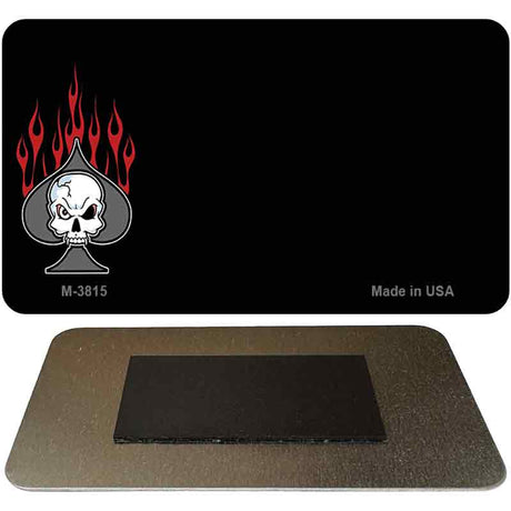 Skull and Spade Offset Novelty Metal Magnet M-3815