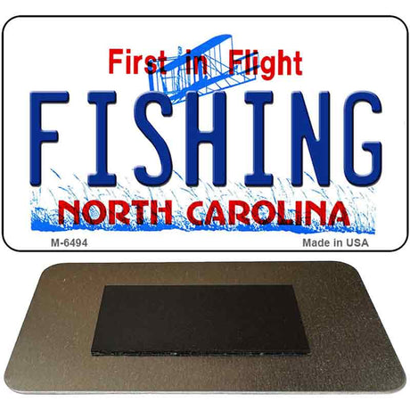 Fishing North Carolina State License Plate Tag Magnet M-6494