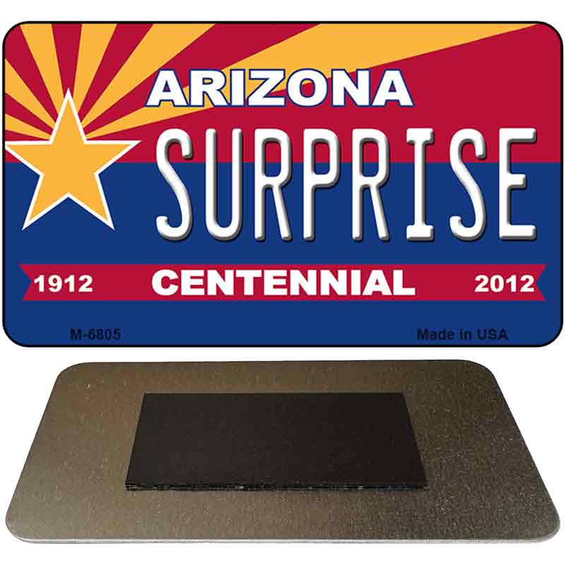 Surprise Arizona Centennial State License Plate Tag Magnet M-6805
