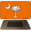 Orange South Carolina Flag Novelty Metal Magnet M-7899
