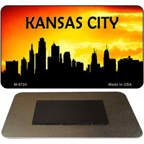 Kansas City Silhouette Novelty Metal Magnet M-8724