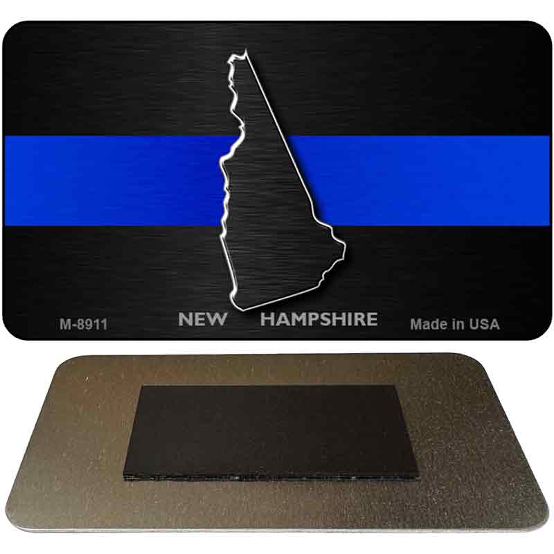 New Hampshire Thin Blue Line Novelty Metal Magnet M-8911