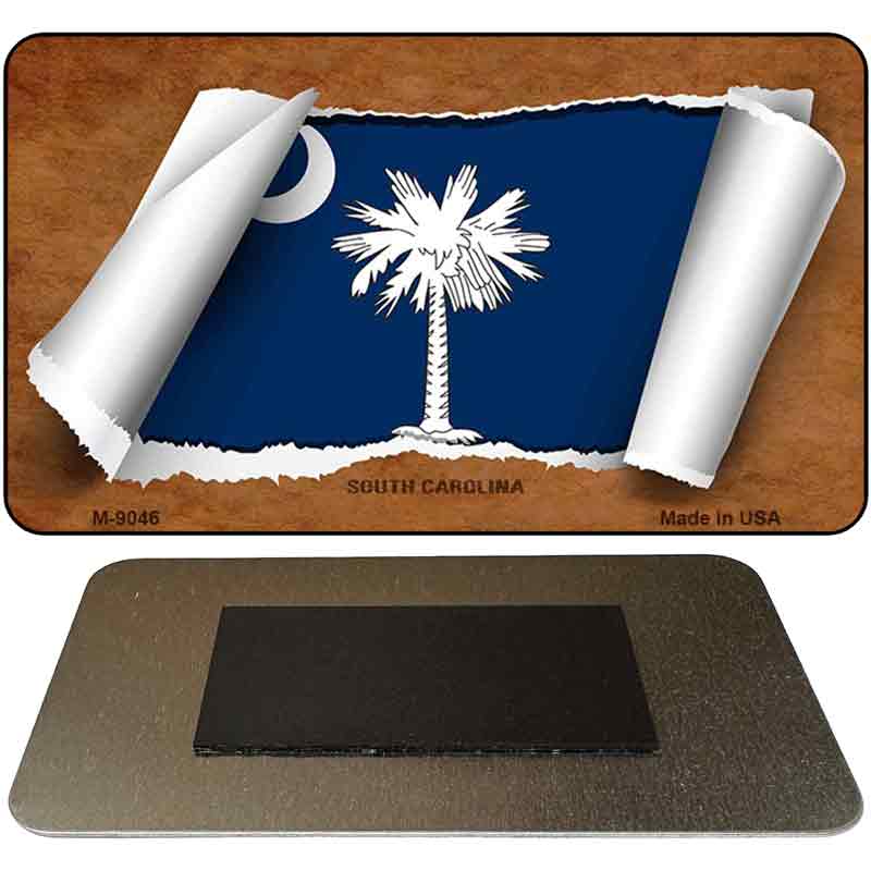 South Carolina Scroll Novelty Metal Magnet M-9046