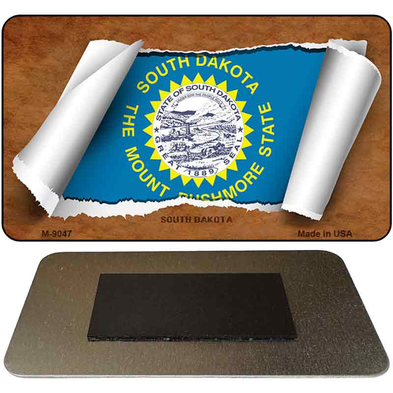 South Dakota Scroll Novelty Metal Magnet M-9047