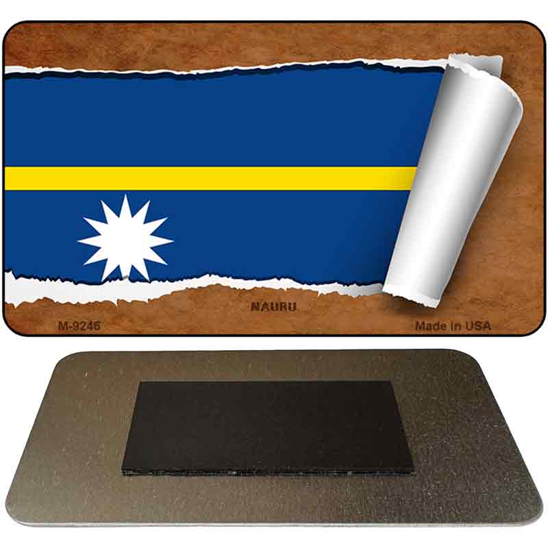 Naury Flag Scroll Novelty Metal Magnet M-9246