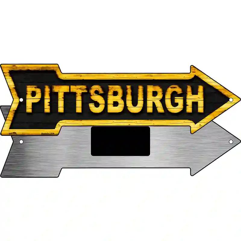 Pittsburgh Novelty Metal Arrow Sign 8" x 2.25" (MA)