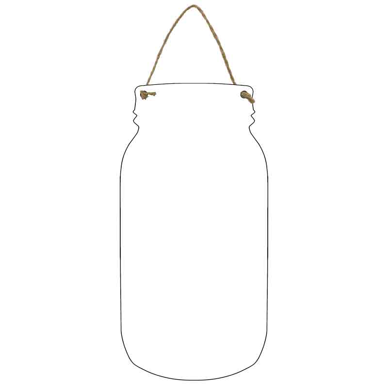 White Blank Dye Sublimation Novelty Metal Mason Jar Sign