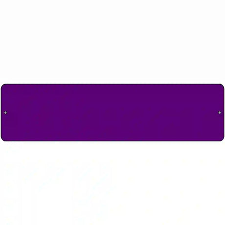 Purple Solid Blank Novelty Metal Street Sign 12" x 3" (MK)