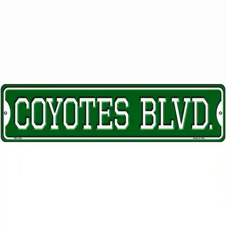 Coyotes Blvd Novelty Metal Street Sign 12" x 3" (MK)