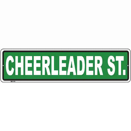 Cheerleader St. Novelty Metal Street Sign 12" x 3" (MK)