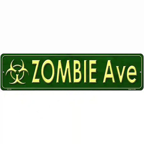 Zombie Ave Metal Novelty Street Sign 12" x 3" (MK)