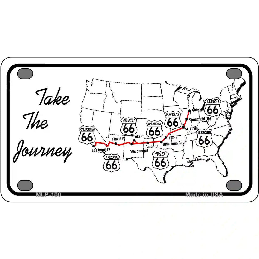Take The Journey Novelty Metal License Plate 4" x 2.2" (MLP)