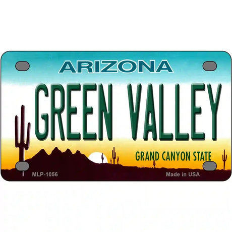 Green Valley Arizona Novelty Metal License Plate 4" x 2.2" (MLP)