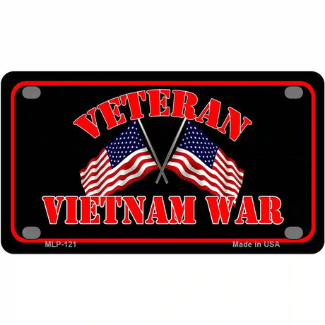 Vietnam War Veteran Novelty Metal License Plate 4" x 2.2" (MLP)