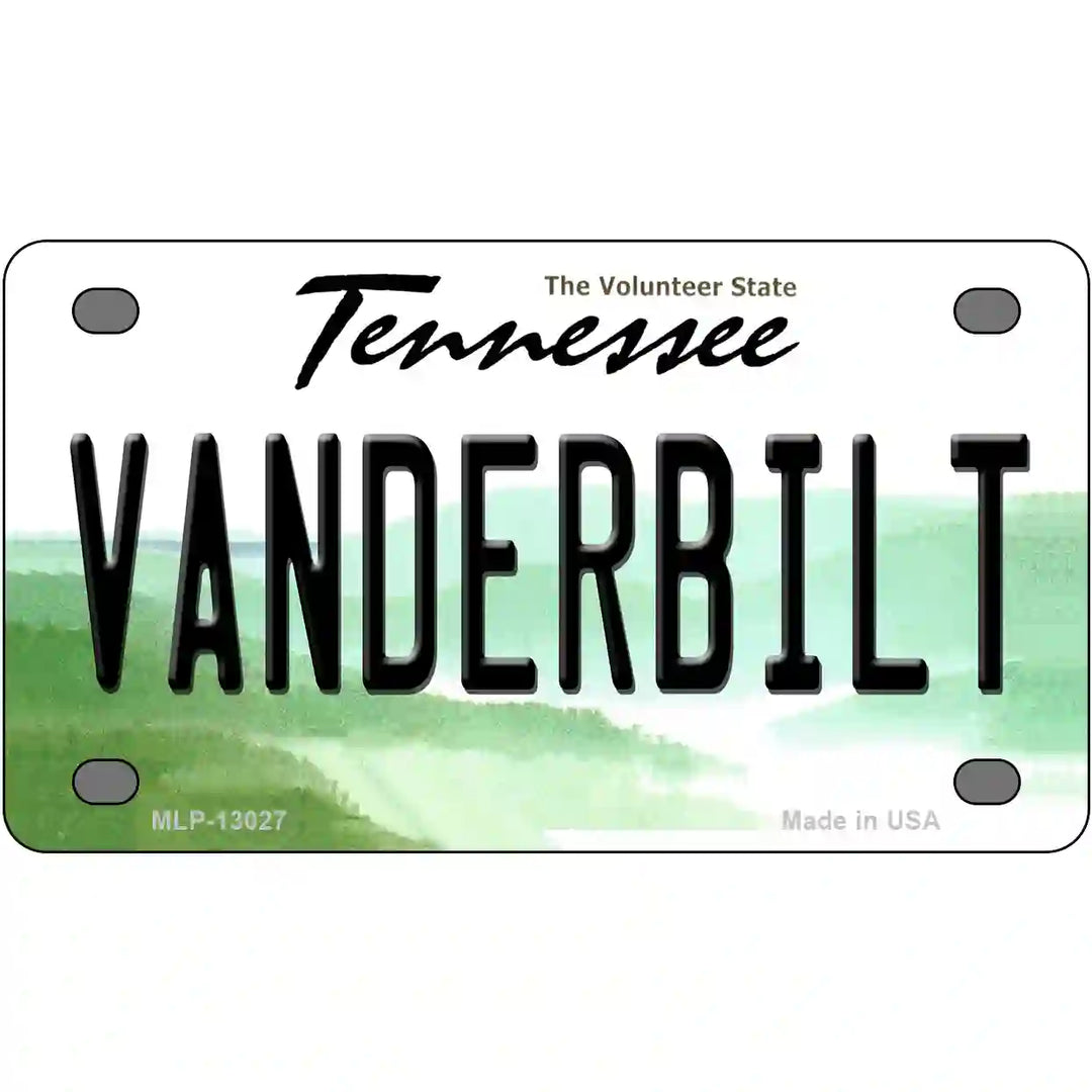 Vanderbilt Novelty Metal License Plate 4" x 2.2" (MLP)