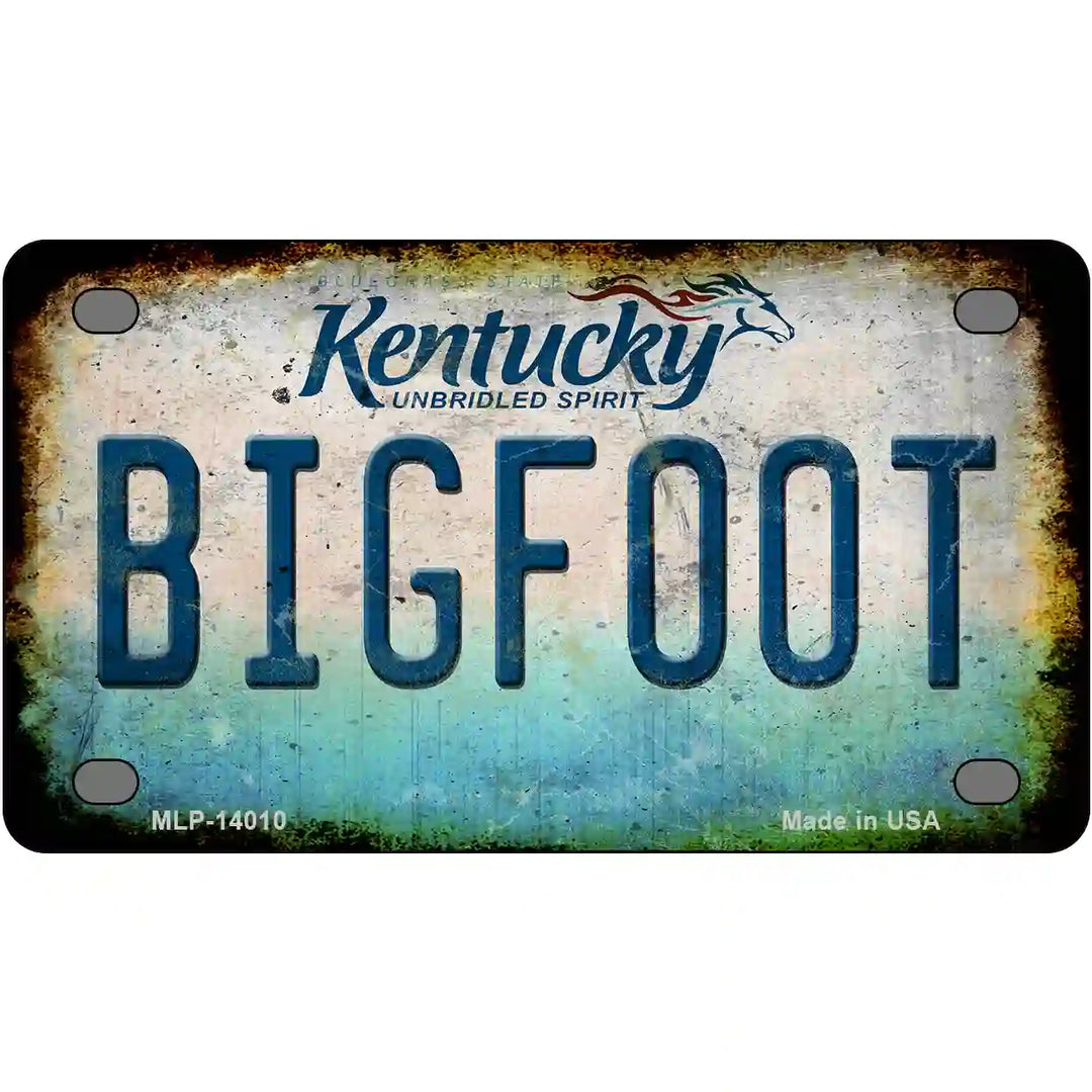 Bigfoot Kentucky Novelty Metal License Plate Tag 4" x 2.2" (MLP)