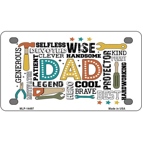 Dad Qualities Novelty Metal License Plate LP-14497
