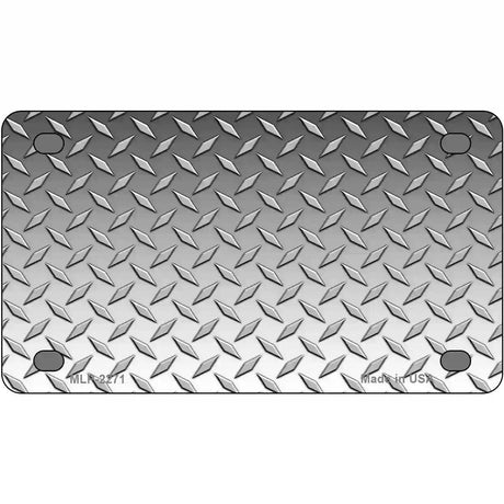 Diamond Silver Metal Novelty License Plate 4" x 2.2" (MLP)