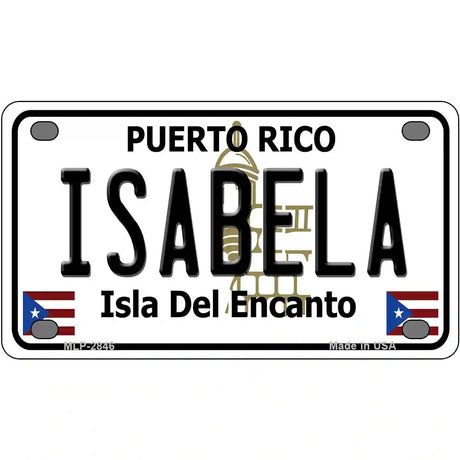 Isabela Puerto Rico Metal Novelty License Plate 4" x 2.2" (MLP)