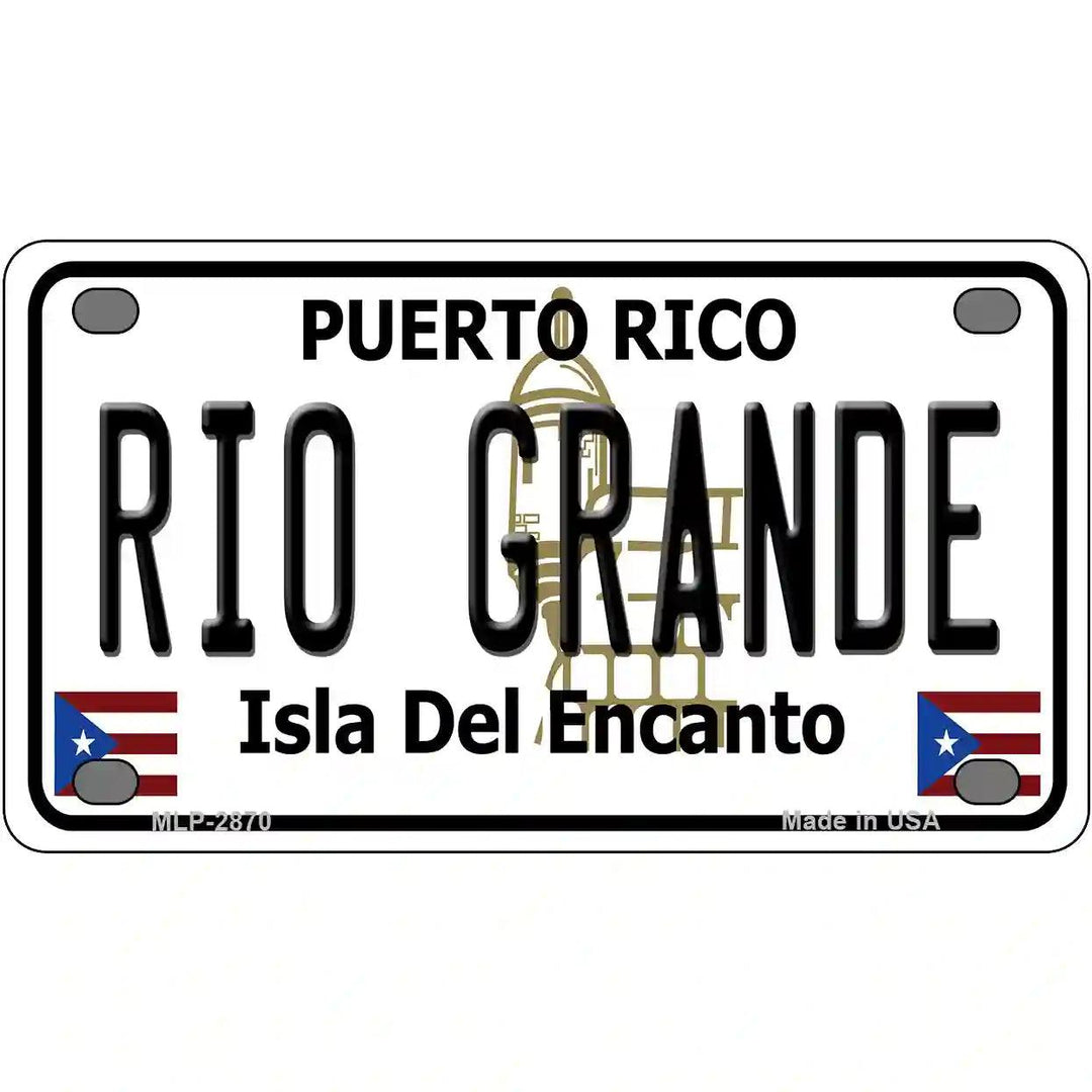 Rio Grande Puerto Rico Metal Novelty License Plate 4" x 2.2" (MLP)