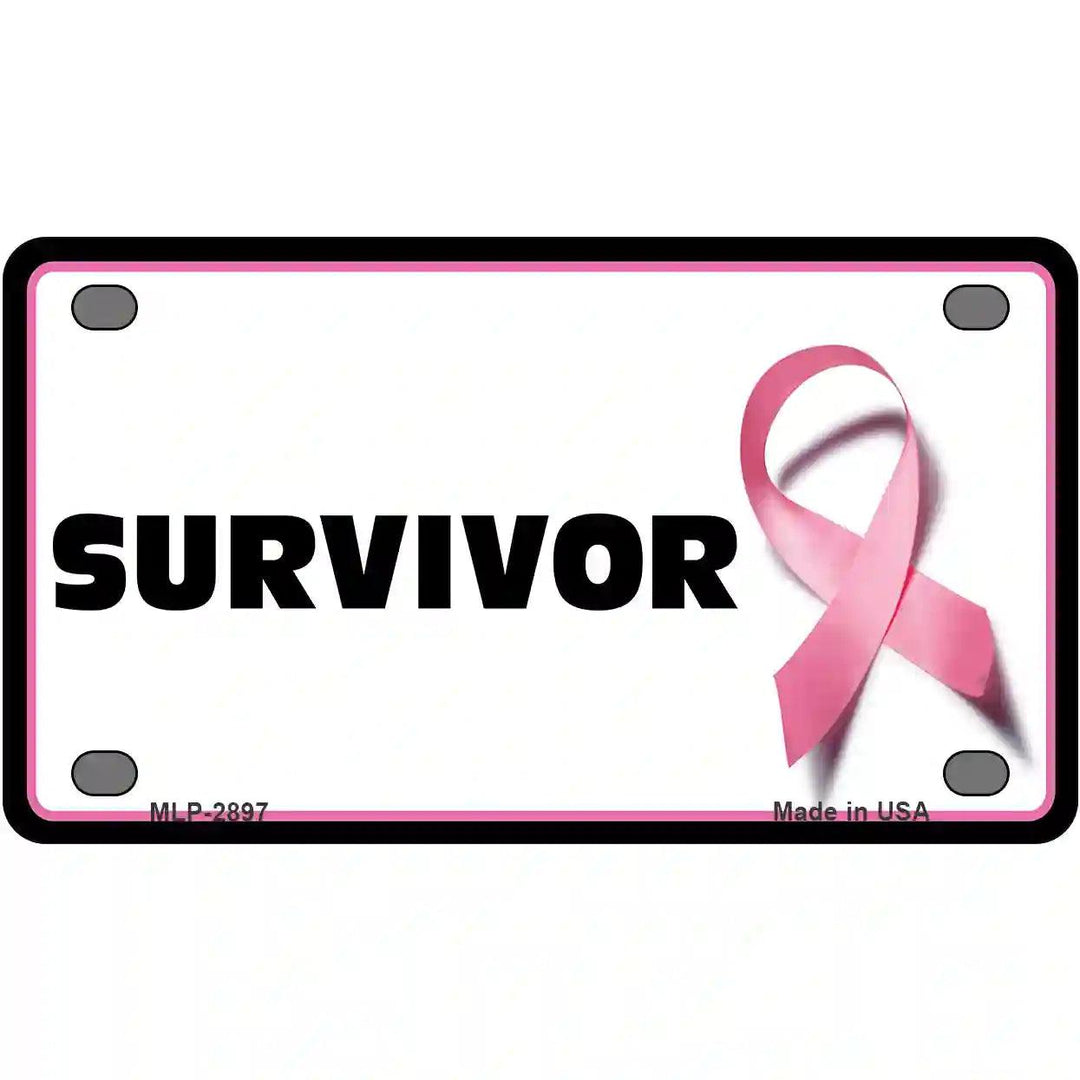 Survivor Metal Vanity License Plate Sign 4" x 2.2" (MLP)