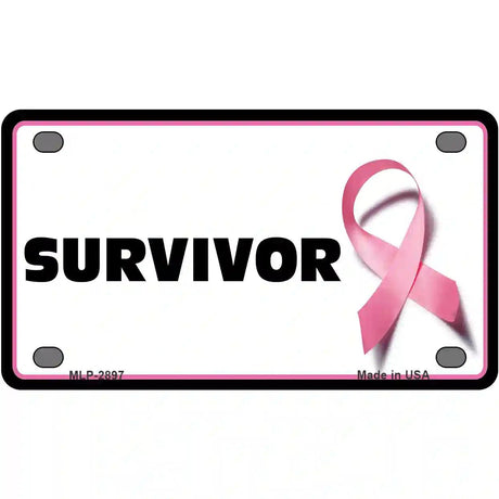 Survivor Metal Vanity License Plate Sign 4" x 2.2" (MLP)