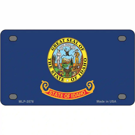 Idaho State Flag Metal Novelty License Plate 4" x 2.2" (MLP)