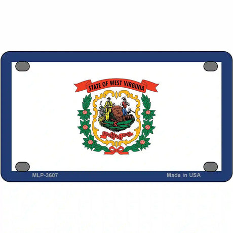 West Virginia State Flag Metal Novelty License Plate 4" x 2.2" (MLP)
