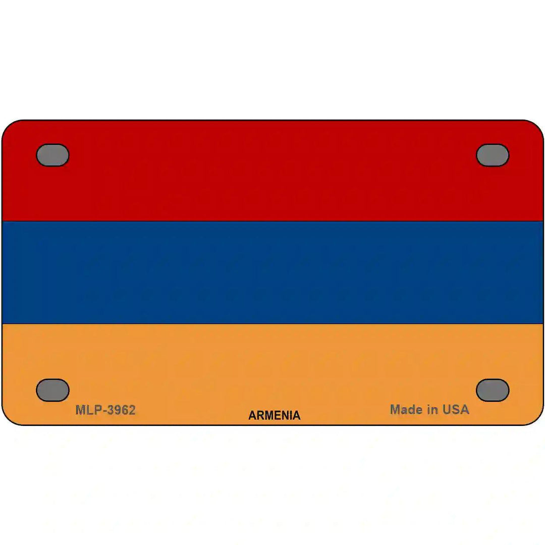 Armenia Flag Metal Novelty License Plate 4" x 2.2" (MLP)