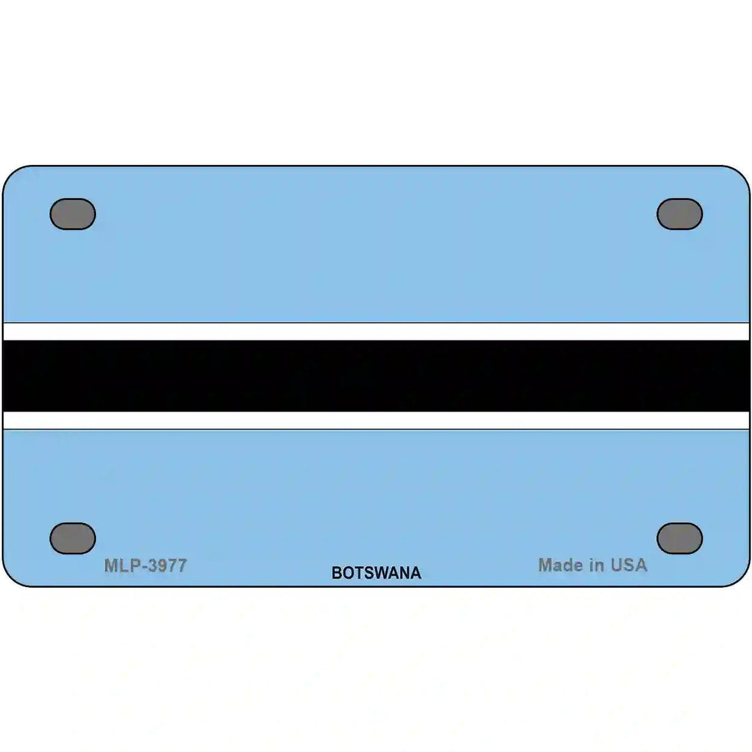 Botswana Flag Metal Novelty License Plate 4" x 2.2" (MLP)
