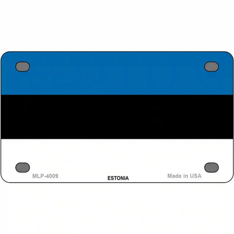 Estonia Flag Metal Novelty License Plate 4" x 2.2" (MLP)
