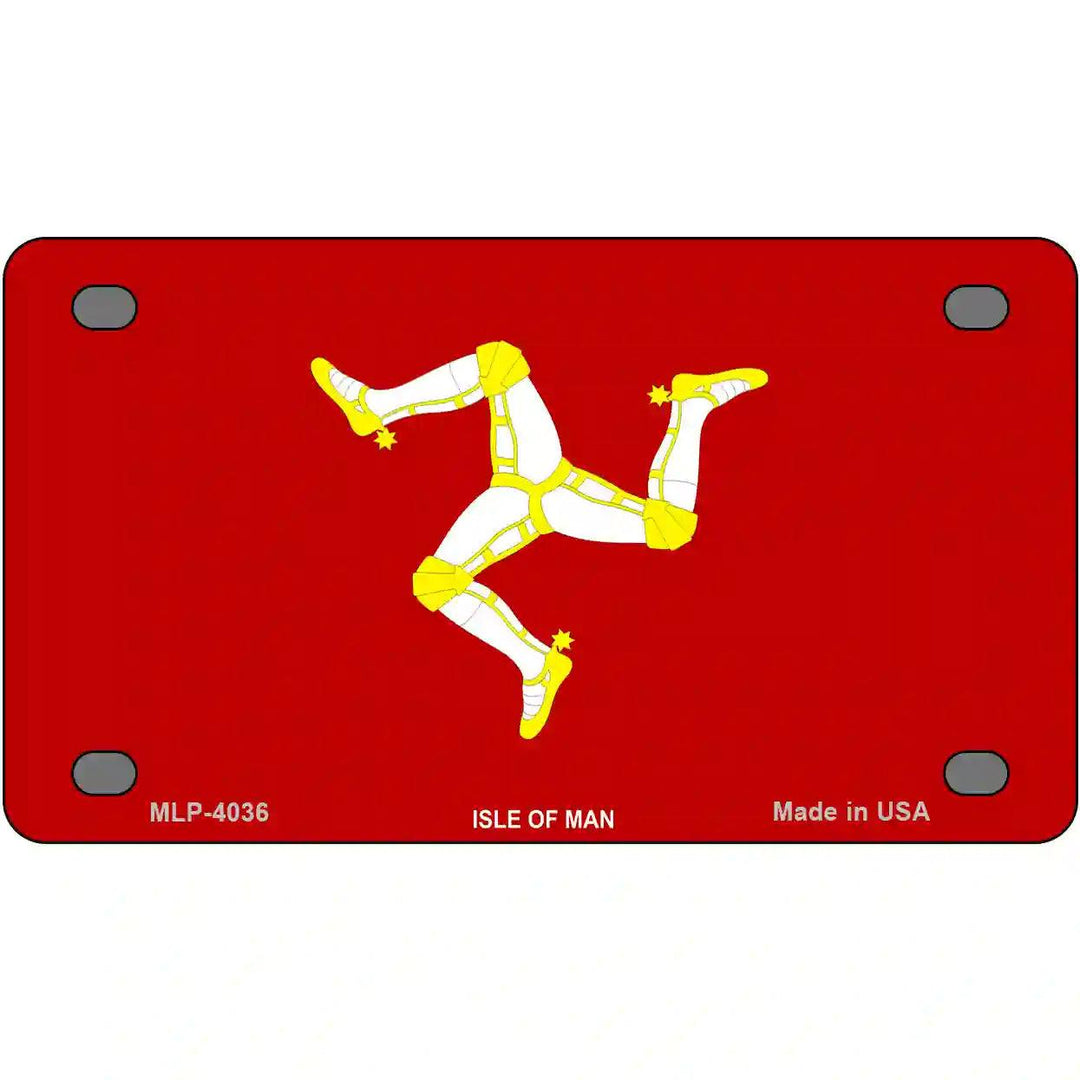 Isle Of Man Flag Metal Novelty License Plate 4" x 2.2" (MLP)