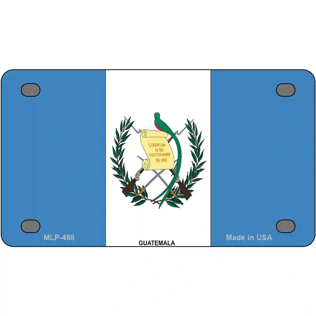 Guatemala Flag Metal Novelty License Plate 4" x 2.2" (MLP)