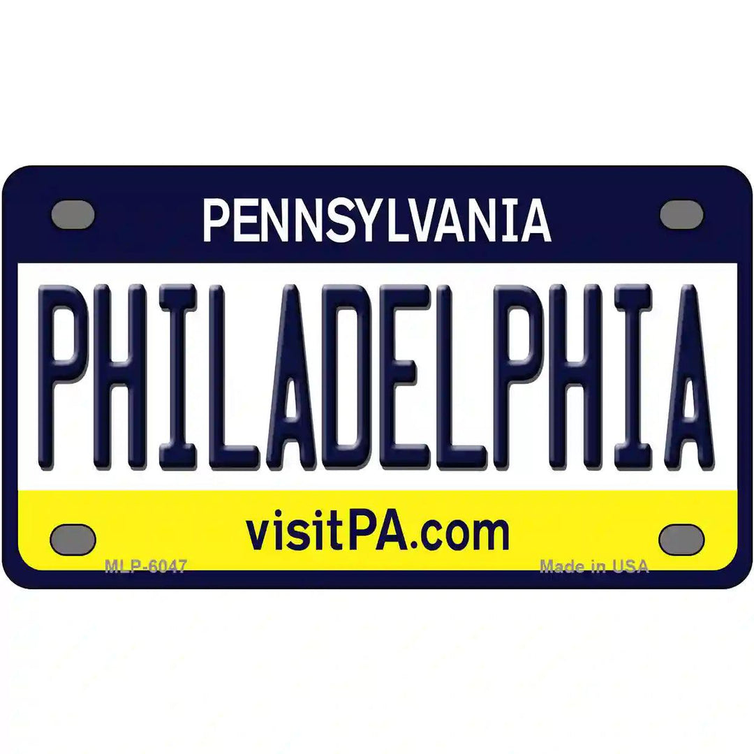 Philadelphia Pennsylvania State Novelty Metal License Plate 4" x 2.2" (MLP)