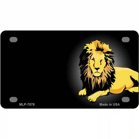Lion Offset Metal Novelty License Plate 4" x 2.2" (MLP)