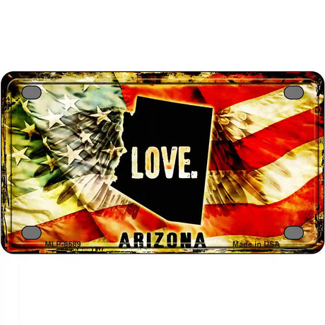 Arizona Love Metal Novelty License Plate 4" x 2.2" (MLP)