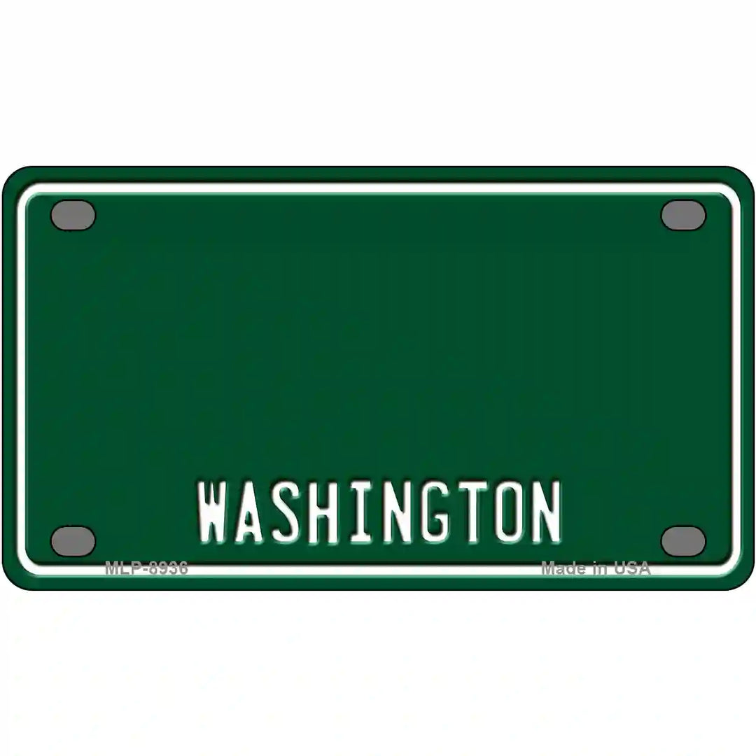 Washington Green Metal Novelty License Plate 4" x 2.2" (MLP) / Yes