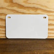 White Dye Sublimation 4" x 7" Metal Novelty Motorcycle License Plate Tag MP-000