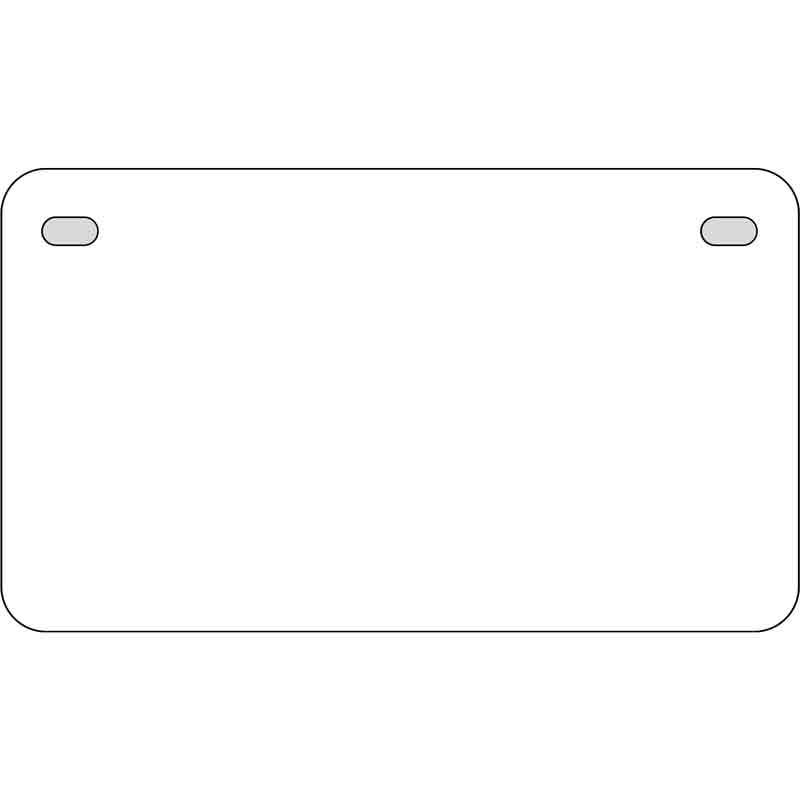 White Dye Sublimation 4X7 Metal Novelty Motorcycle License Plate Tag MP-000