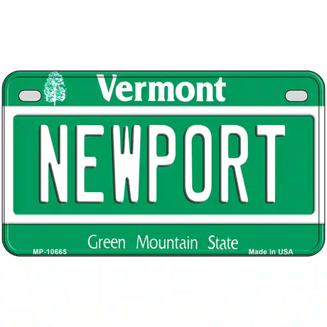 Newport Vermont Metal Novelty License Plate 7" x 4" (MP)
