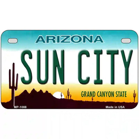 Sun City Arizona Novelty Metal License Plate 7" x 4" (MP)