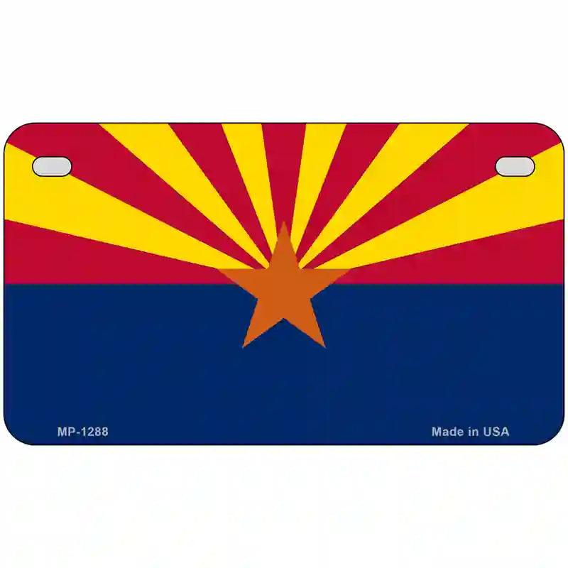 Arizona Small Star Novelty Metal License Plate 7" x 4" (MP)
