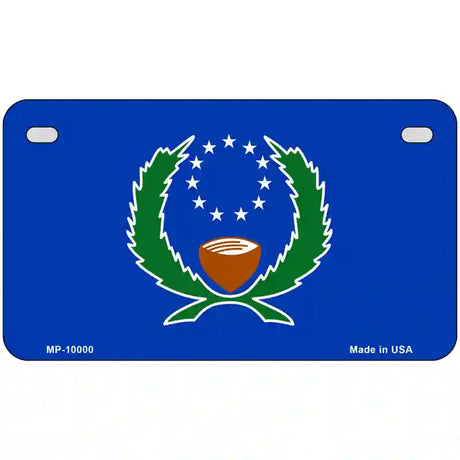 Pohnpei Flag Metal Novelty License Plate 7" x 4" (MP)