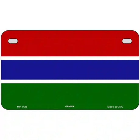 Gambia Flag Metal Novelty License Plate 7" x 4" (MP)