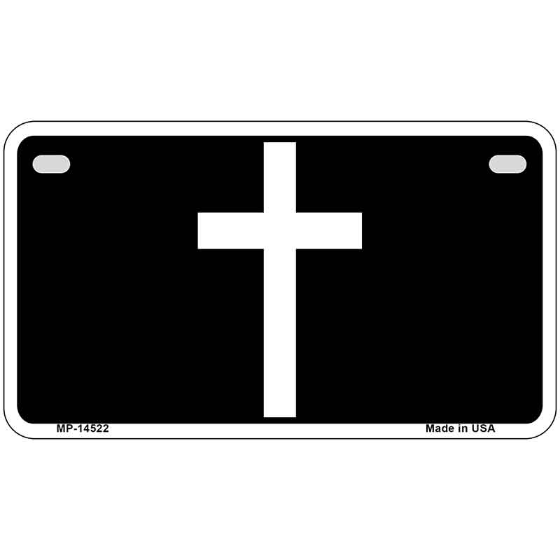 Cross Silhouette Novelty Metal License Plate LP-14522