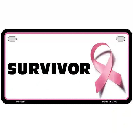 Survivor Metal Vanity License Plate Sign 7" x 4" (MP)